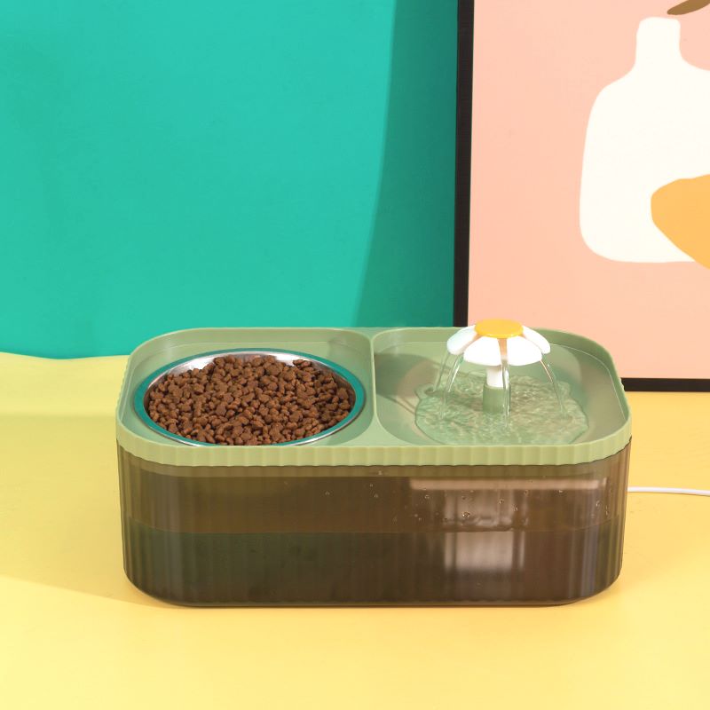 Xiaohua automatic double bowl water dispenser water dispenser electric high-value cat food utensils water utensils pet intelligent feeding equipment
