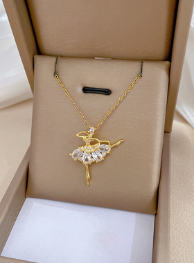 【钛钢】灵动项链女铜微镶真金电镀简洁Ins网红精致锁骨链脖链