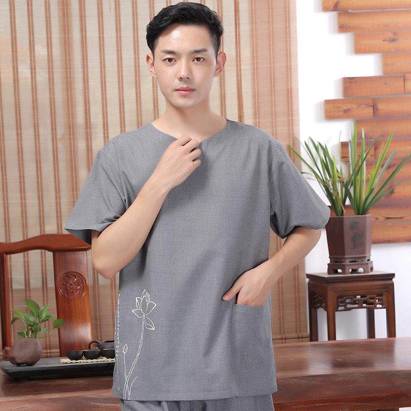 合逸衣 高档男女棉麻足浴汗蒸服 中国风洗浴按摩服 加大浴服 CM01,淘宝优惠券,粉丝福利购,淘宝优惠卷