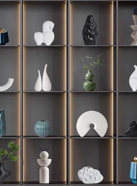 新中式禅意摆件设茶室办公室客厅博古架酒柜电视柜高档家居装饰品