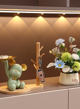 速发熊入户玄饰收纳家居品关客厅电视柜摆件乔迁新居礼品