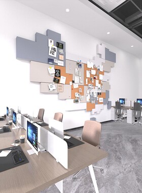 公告栏毛毡板墙贴办公室r装饰公司企业文化氛围布置员工风采展示
