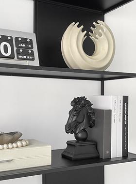 样板间书柜软装摆件家居饰品挂画香薰创意玻璃陶瓷工艺品ZH3632