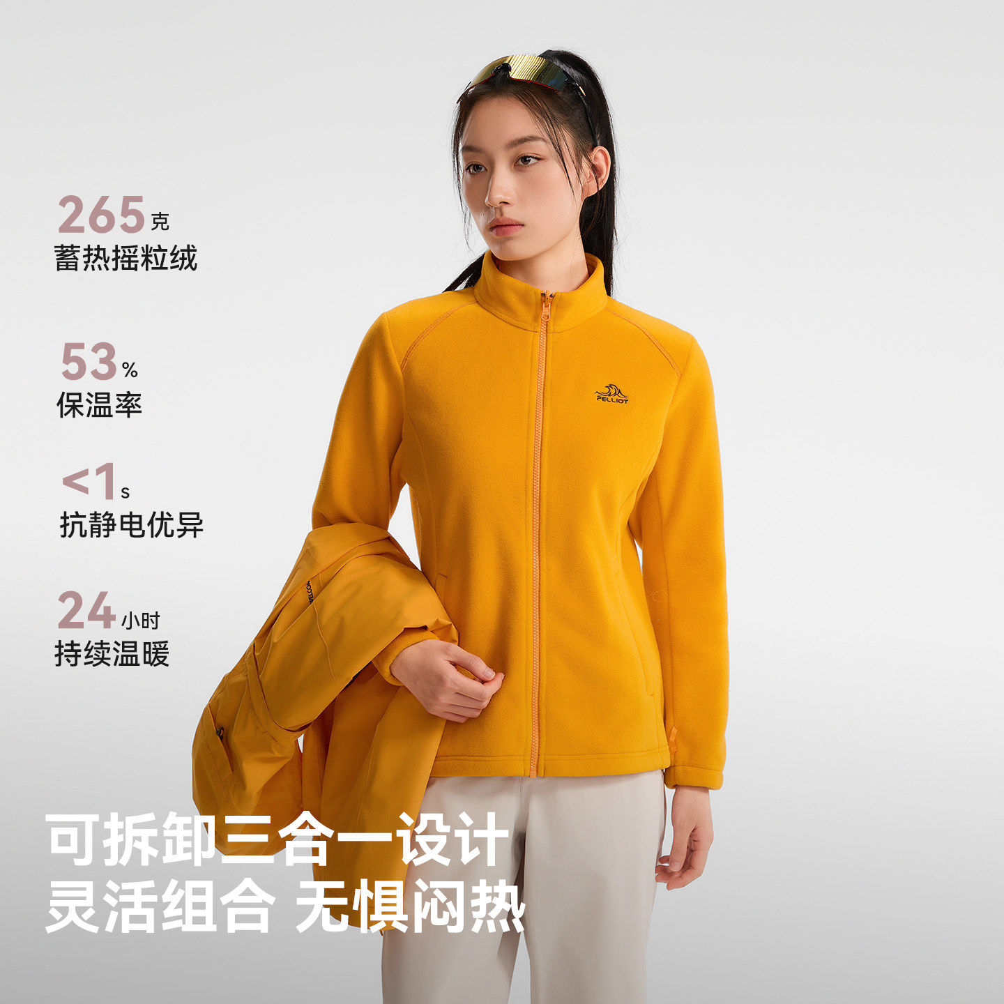 【双11预售】伯希和经典3.0冲锋衣男新款三合一防风登山服外套女 男三实拍商品图