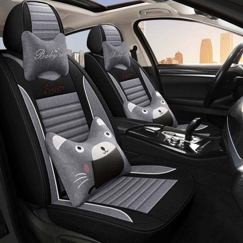 汽坐垫四季车通车用汽车座套小新款亚麻座垫车坐78903套包麻布专,淘宝优惠券,粉丝福利购,淘宝优惠卷