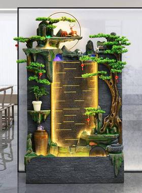 水幕墙院假水流喷泉客厅玄关别墅公司山2306酒店铺户外花园庭景观