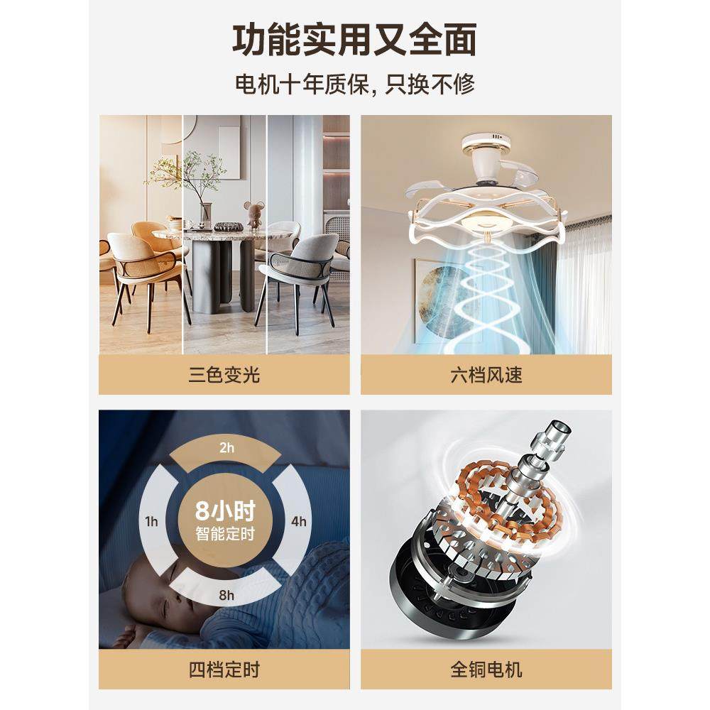 北欧护眼高级感风扇灯客厅卧室餐厅高档静音带风扇吊灯轻奢吊扇灯,淘宝优惠券,粉丝福利购,淘宝优惠卷