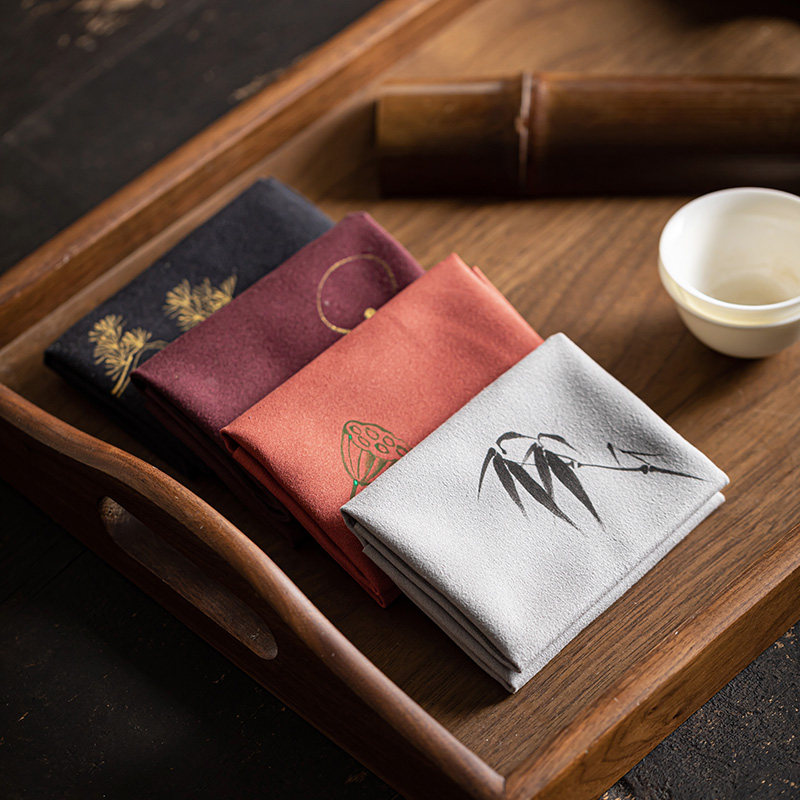 清山胡同禅意手绘麂皮绒吸水茶巾家用中式复古茶桌布功夫茶具配件,淘宝优惠券,粉丝福利购,淘宝优惠卷