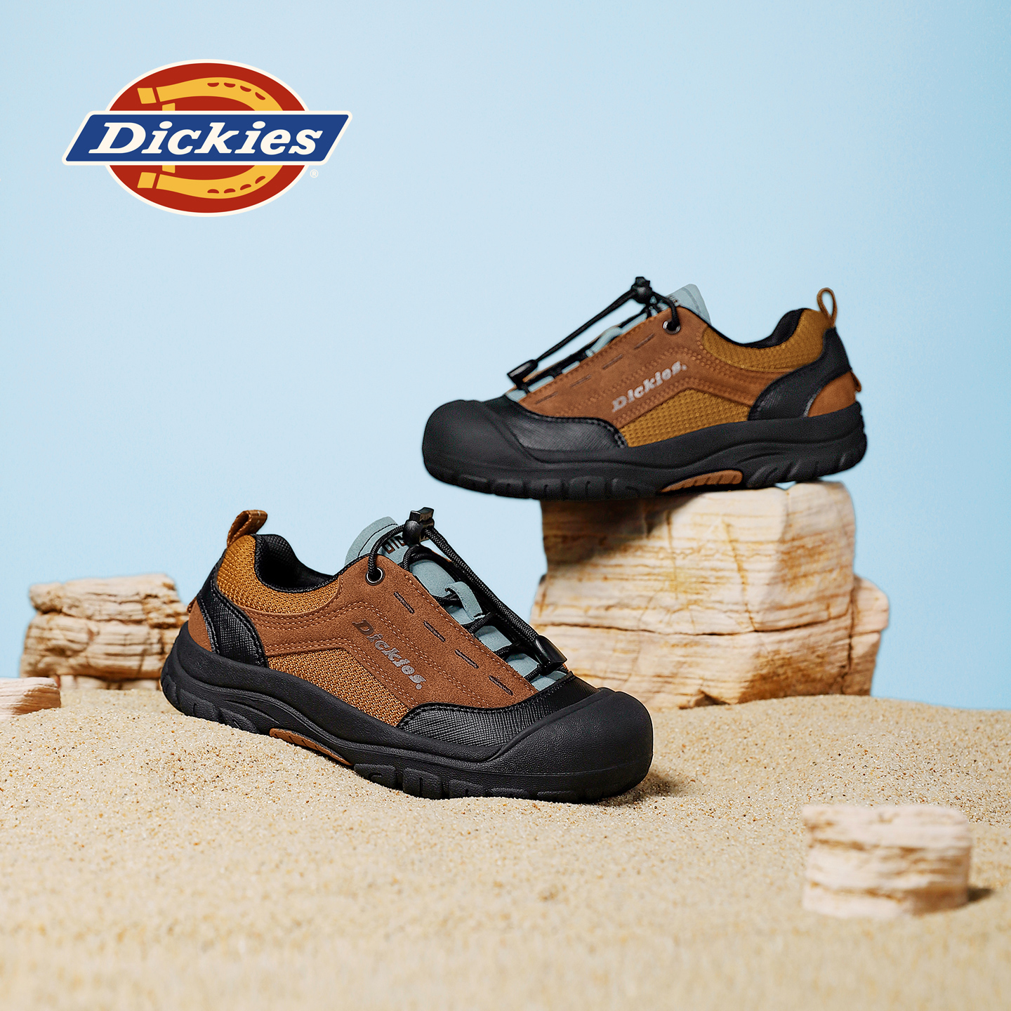 Dickies儿童户外鞋男童防滑防踢休闲鞋女童中大童加绒保暖登山鞋 - 图0