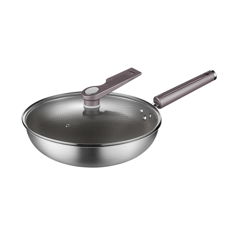 美的不粘锅家用炒锅304不锈钢蜂窝不粘炒菜锅电磁炉燃气灶通用,淘宝优惠券,粉丝福利购,淘宝优惠卷