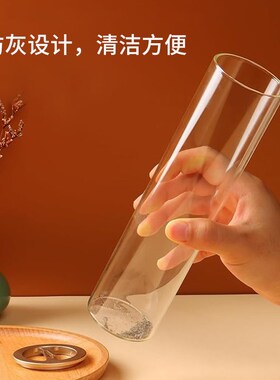 倒挂香插金属香夹玻璃容器防灰飞香薰炉倒挂香器家U居会所桌面摆