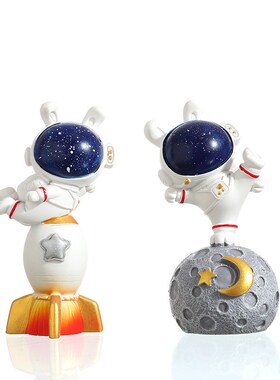 速发摆航员星空人宇件小太空兔风家居装饰汽车内饰树脂摆件
