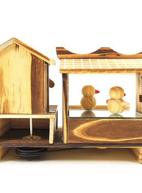 速发爆款厂家直销木制小车跳舞音乐舞车会跳风小鸟风鸟木质工艺品