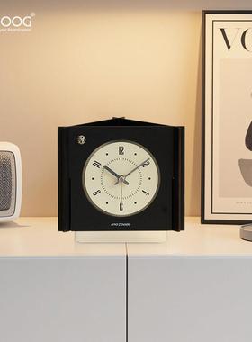 EMITDOOG中古风创意时钟摆件家居客厅装饰品法式轻奢摆放式钟表