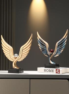 办公室摆件雄鹰大鹏展翅膀摆件高端大气客厅玄关酒柜装饰大展宏图