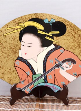 日式手工漆画摆台酒店装饰用品和风D家居居酒屋餐厅料理店仕女摆