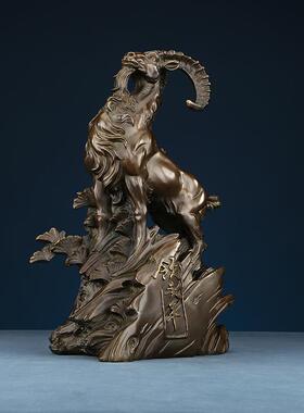 黄铜领头羊家居饰品羊摆件客厅工艺品摆设开业礼品摆件