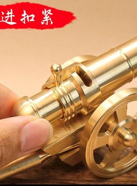 黄铜大炮摆件意大利炮铜开业礼炮怀旧放鞭炮火炮金属车铜炮