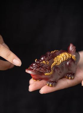 招财貔貅茶宠摆件精品可养变色茶玩创意功夫茶具茶盘茶道装饰摆设