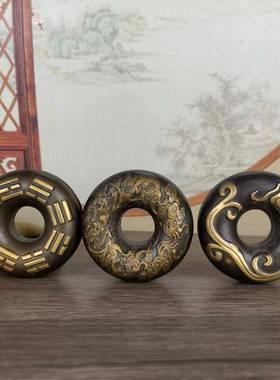 铜虎撑医铃串铃民间乡医郎中用铜药铃虎叉把玩收藏送中医手摇铃