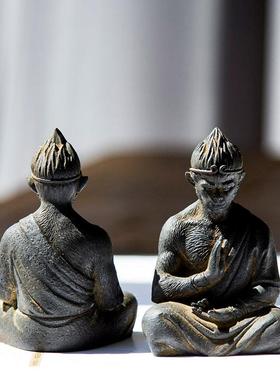 禅意新中式斗战圣佛齐天大圣孙悟空猴子桌面铸铁摆件家居可养茶宠
