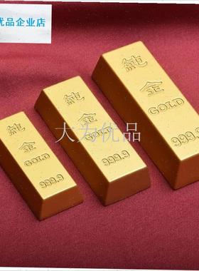 实心沙金元宝纯黄铜金p条道具聚财摆件客厅聚宝盆装饰品开业礼品.