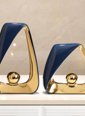 轻意陶瓷摆奢件创轻奢家1238/123居电视柜玄关办公品酒店样房装饰