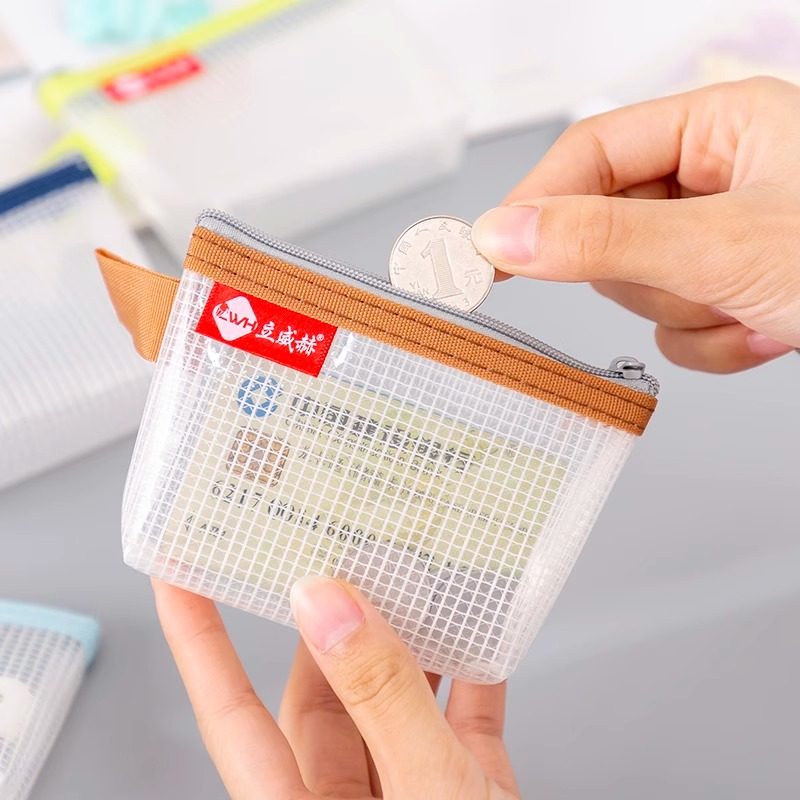 EVA防水三角包立体透明拉链包拉链袋迷你零钱袋身份证卡片袋硬币小卡片收纳袋公交银行卡袋女士内小包分类包,淘宝优惠券,粉丝福利购,淘宝优惠卷