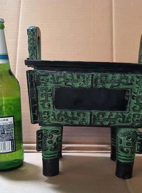 青铜器仿古摆件司母戊鼎 大方鼎铜香炉 九鼎家居装饰品 古玩