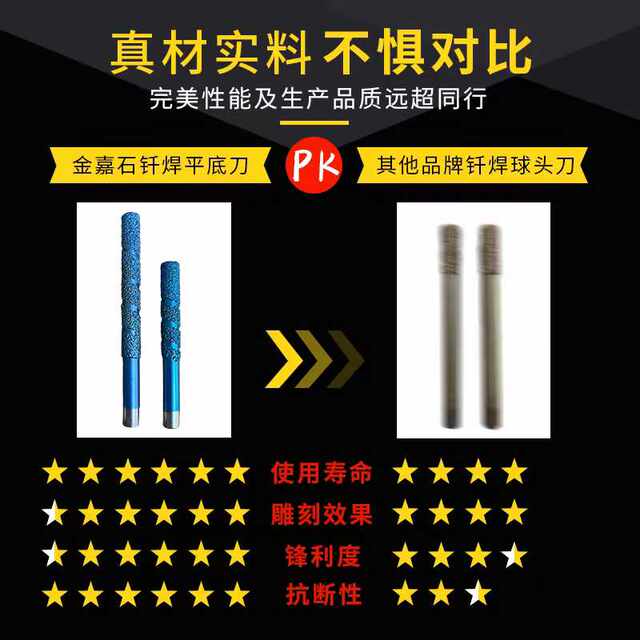 Brazed flat knife CNC stone engraving machine foam ceramic engraving knife flat head bluestone marble straight knife cutting