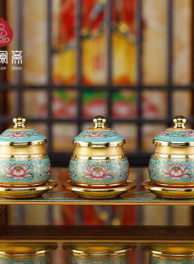 佛具用品大全供佛套装家用供奉香炉莲G花佛前供水杯供果盘供灯花