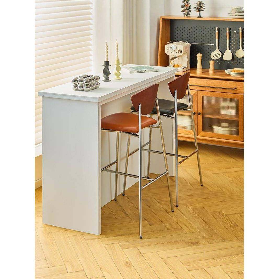 中古吧台椅子靠背家用实木高脚凳网红飞鸟椅覆古酒吧椅前台岛台椅,淘宝优惠券,粉丝福利购,淘宝优惠卷