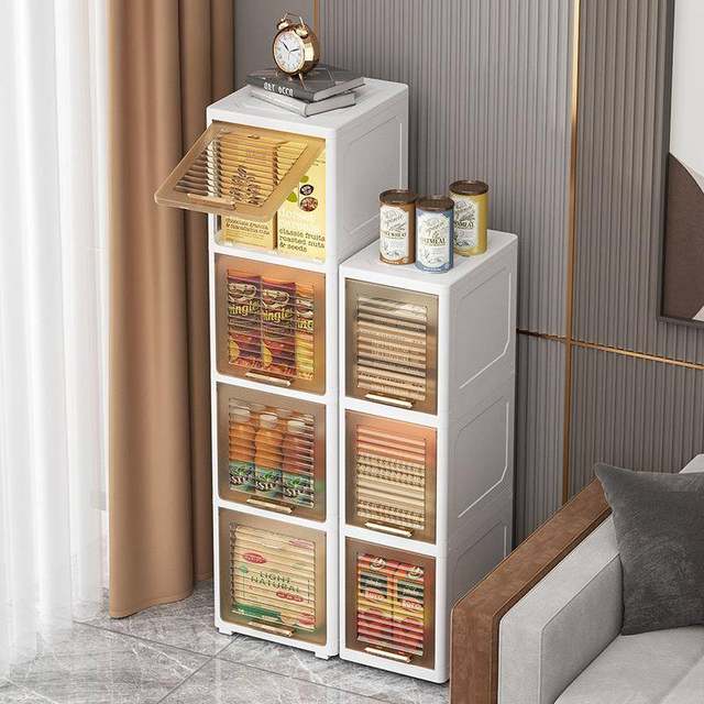 New light luxury bathroom storage cabinet flip-top multi-layer floor-standing sewing cabinet household storage large capacity
