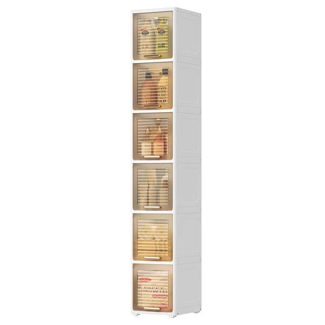 New light luxury bathroom storage cabinet flip-top multi-layer floor-standing sewing cabinet household storage large capacity