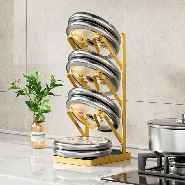 Home Pot Pot Lid Storage Rack Light luxury Pot Lid Storage Rack, home kitchen storage, practical and good at home