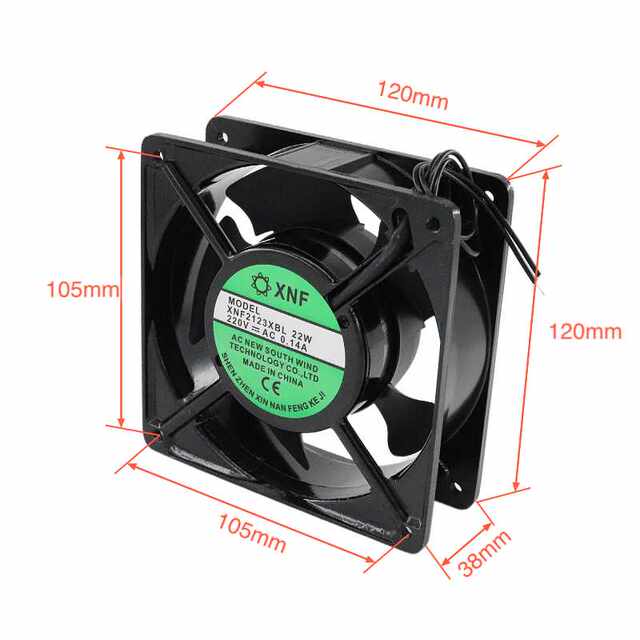 Small industrial axial flow fan DP200A cooling fan XNF2123XBL computer cabinet four-inch exhaust fan 220V