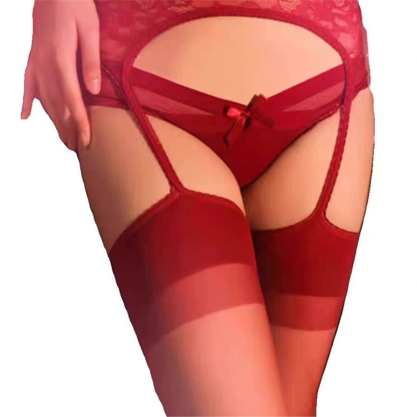 红色200斤吊带丝袜性感纯欲蕾丝花边过膝一体长筒袜子超薄款黑丝,淘宝优惠券,粉丝福利购,淘宝优惠卷