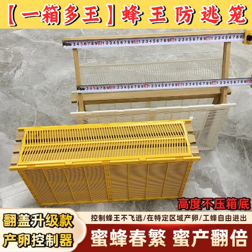 蜜蜂春繁蜂工具隔王板中蜂产卵控制器意蜂囚王笼蜂王防逃器养蜂箱 - 图1