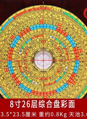 速发崇道堂罗盘高精度2寸寸5寸6寸8寸寸10寸三元三合综合罗盘