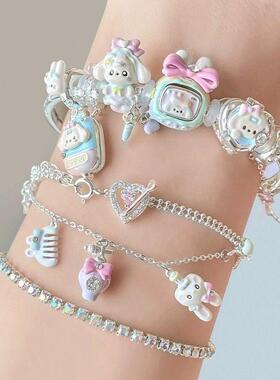 手镯手链女生高级感闺蜜可爱串珠子