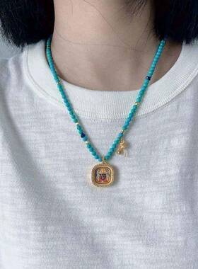 Zakiram擦拭小唐卡新中国风绿色松木串珠利基可访问的豪华高端项