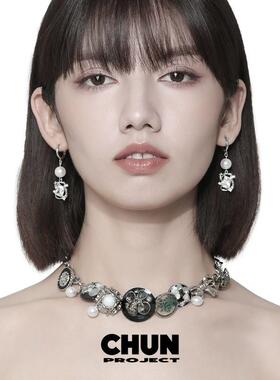 秘境系列 原创轻奢高级感黑色水晶镶嵌项炼男女choker