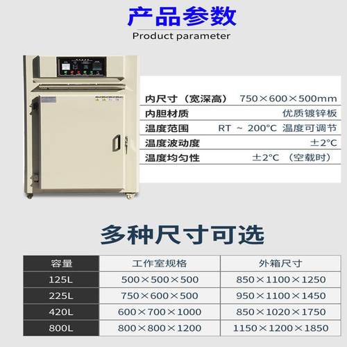 工业高温烤箱小型不锈钢烘箱食品烘干箱实验室精密真空鼓风干燥箱 - 图1