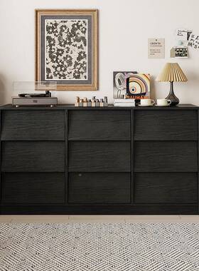 斗柜木九斗柜抽屉实柜卧室柜J床尾置物FS759MMM茶水柜靠墙储物柜