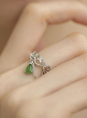 鹿屿饰品【水滴祥云戒指】男女款