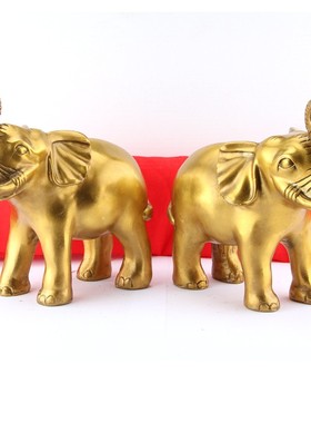 黄铜大象吸水铜象大象一对家居办公室工艺礼品