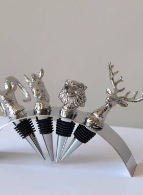 现代轻奢酒柜红金属酒塞面动物创意摆件GT-G011桌酒店餐厅装饰板