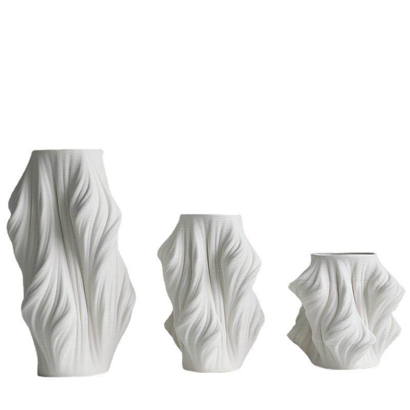 艺术花瓶摆件家居插花立体大号花器3D打印陶瓷工艺花瓶摆件软装,淘宝优惠券,粉丝福利购,淘宝优惠卷