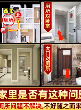 桃木虎头八卦镜兽头厕所解决大门厕所卫生间在西北V厨房卧室挂摆