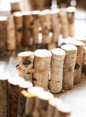 热销JK慕空间  白桦实木栅栏花盆围栏室内花园庭院装饰小篱笆造景